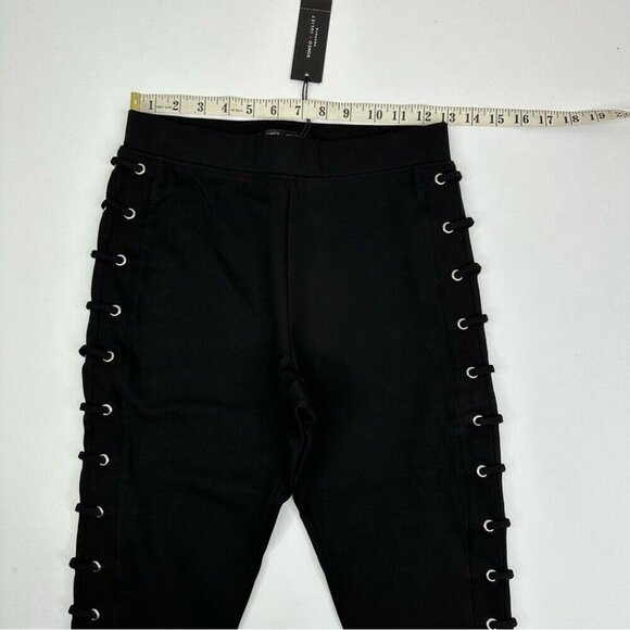 Romeo & Juliet‎ NWT Black Grommet Stretchy Mid-Rise Grunge Leggings S/W26/L28 - Picture 8 of 11